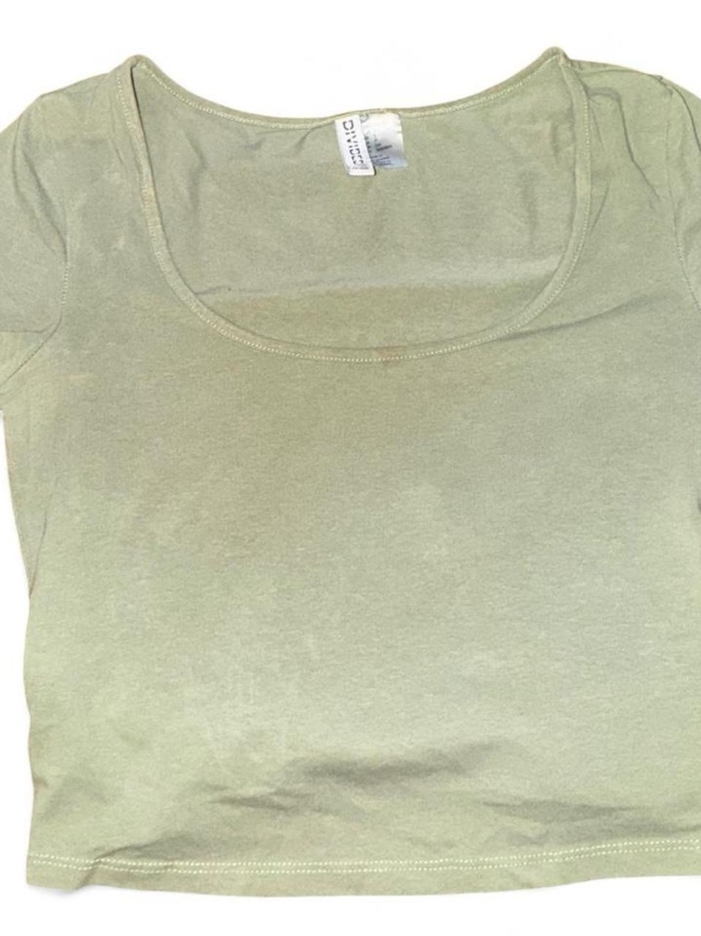 H&M Scoop Neck Tee - Olive Green